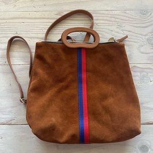 Clare V suede leather backpack handbag